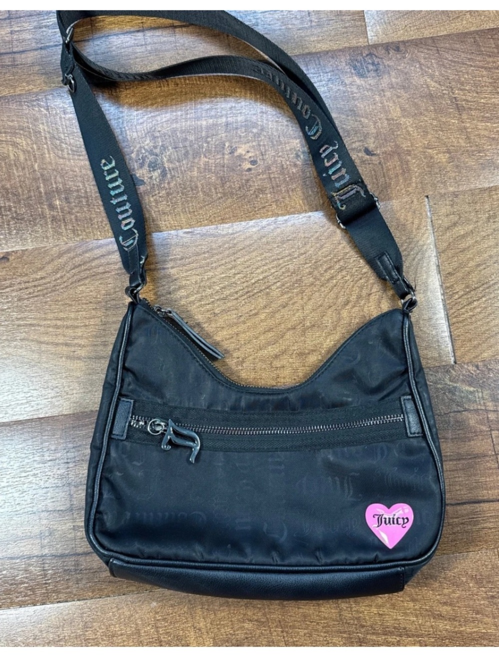 Juicy Couture Nylon Ctossbody Shoulder Bag Black